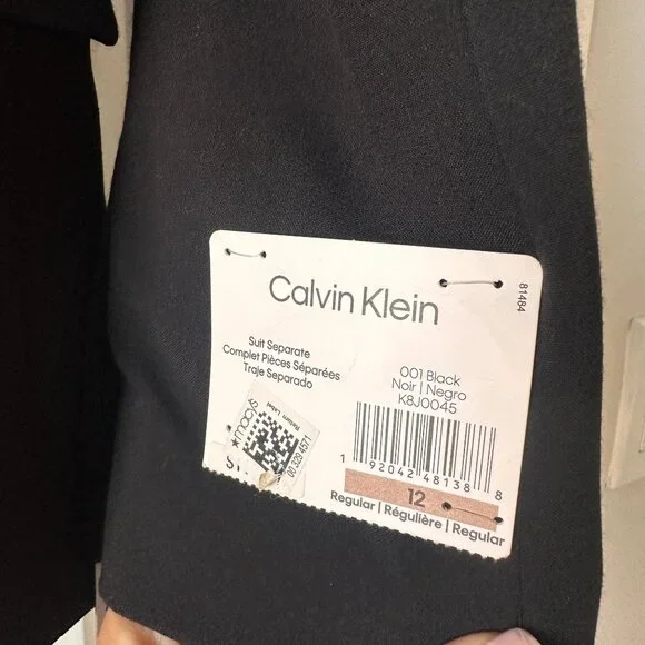 Calvin Klein Boys Infinite Stretch Blazer Formal Jacket Black size 12 NWT